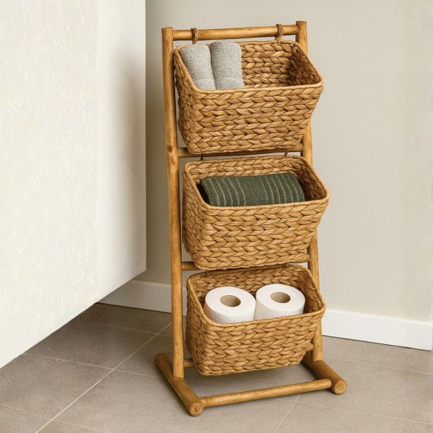 Reol med 3 vandhyacit kurve. MODERNE REOL I L�KKER KVALITET!!