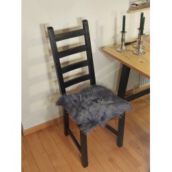 Stolsits i kta lammskinn - str. 40x40 cm - vlj frg