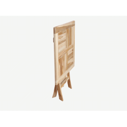 Silver teak Cafst med 2 klapstole og foldebord med plads til 2-4 personer. Model: Palma 