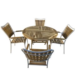 Mondena Teakbord - Rundt. Str. : 110 cm 