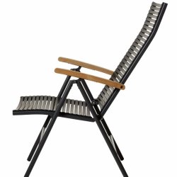 Parma havest i antracit alu m/ 4 stk. 5-pos. stole