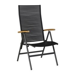 Parma havest i antracit alu m/ 4 stk. 5-pos. stole