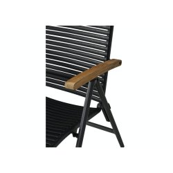 Parma havest i antracit alu m/ 4 stk. 5-pos. stole