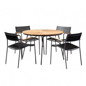 Parma air st i alu m/ 4 stole - vlg stol og bords farve