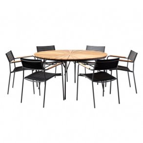 Parma air rundt familiest m/ 6 stole - vlg bord og stoles farve