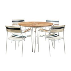 Parma air st i alu m/ 4 stole - vlg stol og bords farve