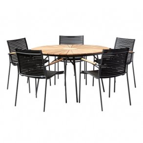 Parma classic st alu m/ 5 stole - vlg bord og stols farve