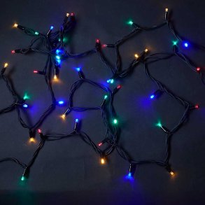 LED lavenergi lysk�de med adapter og multicolor - b�de til inde- og udend�rs brug, 15,9 m