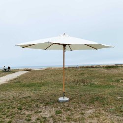 100 % vandtt Parasol m/2-delt stok. : 3M.  Vlg farve + Dug har UV30+ solbeskyttelse. Model: Nice