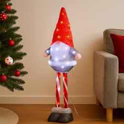 Festlig Akryl Nisse 68cm til indendrs og udendrs brug 