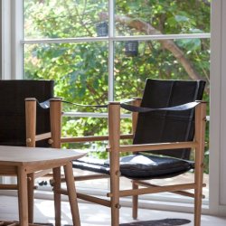 Slidstrkt Noble rektangulrt sofabord i massivt carboniseret bambus