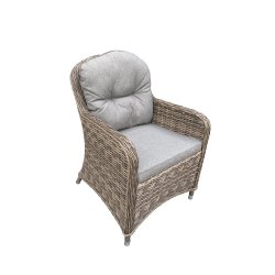 Caroline Lux loungestol i UV-beskyttet rund polyrattan. Inkl. lux all-weather hynder
