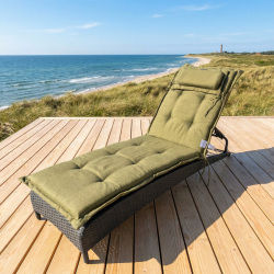 Solvognshynde Lux m/ Nakkepude i struktur syet polyester, s� man ikke bliver svedig! - Flere Farver