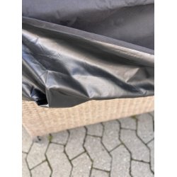 Eksklusivt cover til havembler i sort vandtt uv resistent kraftig polyester L175xD80xH100 cm