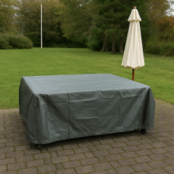 100% vandt�t cover til firkantet havem�bels�t - 140x125x90 cm - Passer til 4 stole og 1 bord - Gr�