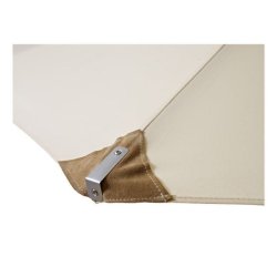 Natur olefin Parasol str. 3x3 meter - Vandtt + Dug har UV50+ solbeskyttelse. Model: Palermo