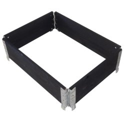 Sortmalede pallerammer  80x120 cm H: 20 cm