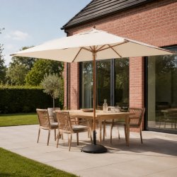 Parasol - Rektangul�r 2,5 x 3,5 m UV50+ olefin dug - 48 mm HEL stok - Flere farver!