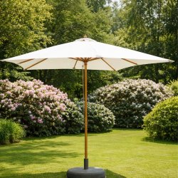 Vandt�t Parasol med bambusstok 3X3m - Vandt�t + Dug har UV30+ solbeskyttelse. Model: Nice