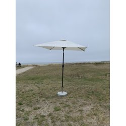 Balkongparasoll alu med tilt 2x2 meter. vikt endast 3 kg. Modell Barcelona.