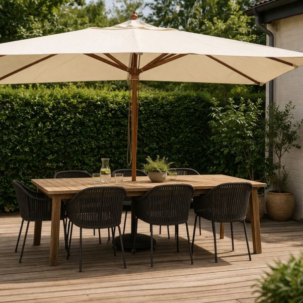 Parasol - Rektangul�r 2,5 x 3,5 m UV50+ olefin dug - 50 mm HEL stok - Flere farver!