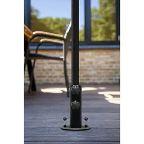 Underhllsfritt lttviktsparasollfste  Kan monteras p bord, bnkar samt alla trterrasser!