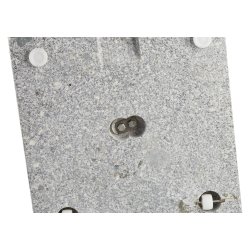 Fyrkantig gr� granit parasollfot med snidat handtag och hjul - 40 kg