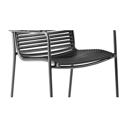 Parma staplingsstol med armstd i aluminium