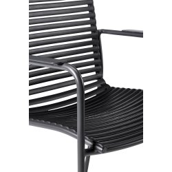 Parma staplingsstol med armstd i aluminium