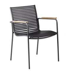 Gold teak cafest med 2 stole i modellen Parma 