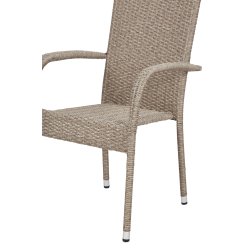 Vedligeholdelsesfrit cafest med UV-beskyttede stabelstole - Model: Sahara