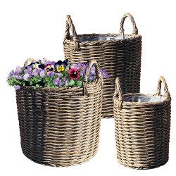 St af plantekurve i 4 forskellige strrelser - UV-beskyttet polyrattan