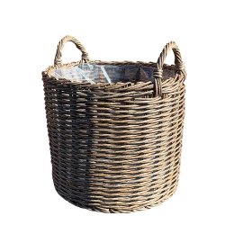 Plantekurve i polyrattan flet - vlg mellem 4 strrelser: