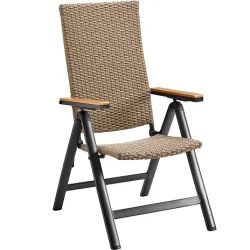 Lotte 5-positionsstol. Underhllsfri UV-skyddad polyrotting natur.