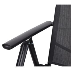 Petra havembelst med betonbord + 6 stk. 5-pos. stole i alu og texline - kan tle alt slags vejr!