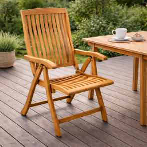 Luksus stol med 5-Positioner BOSTON TEAK
