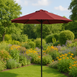 Parasol med krank og tilt str.  3 M.  - Model: Felix - Vlg farven p stoffet