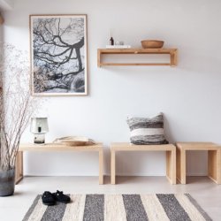 Rib 2-personers bambus bnk B73 cm