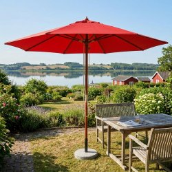 100 % vandt�t Parasol m/2-delt stok. �: 3M.  V�lg farve + Dug har UV30+ solbeskyttelse. Model: Nice