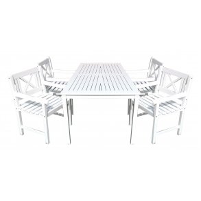 Kronborg st m/4 stole. Hvid hjglans