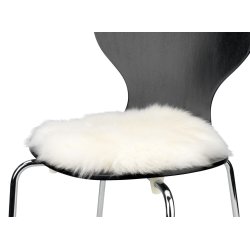 Sittdyna i kta lammskinn rund storlek Diamter 37 cm. - vlj frg