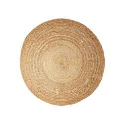 Sknt alsidigt og slidstrkt rundt tppe i natur jute - vlg strrelse!