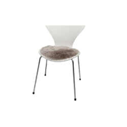 Sittdyna i kta lammskinn rund storlek Diamter 37 cm. - vlj frg