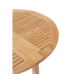 Rundt butterfly teakbord - Model Isabella