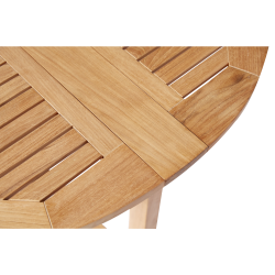 Rundt butterfly teakbord - Model Isabella