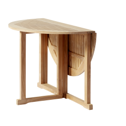 Rundt butterfly teakbord - Model Isabella