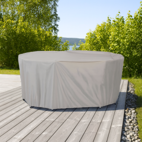 Vattenttt polyesterverdrag till ditt runda trdgrdsmbelset - Flintgr 180H85CM - Modell: Karin