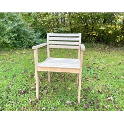 (DEMO) Oxford havembelst i gyldenbrunt goldteaktr med 4 stole 