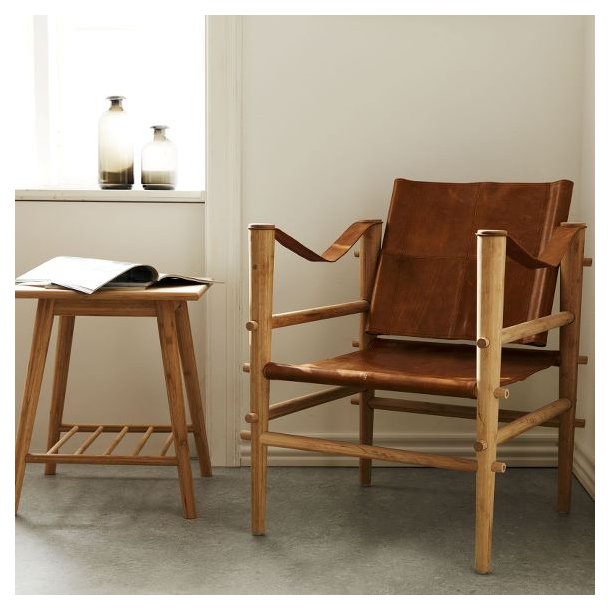 Noble safaristol - �kta brun l�der