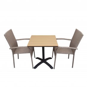 Pisa cafest - vedligeholdelsesfrit teaklook - vlg stolens farve